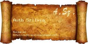 Auth Szilvia névjegykártya
